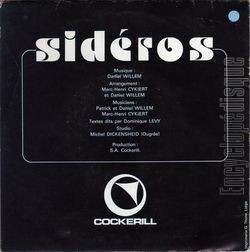 [Pochette de Sidroz Cockerill (PUBLICIT) - verso]