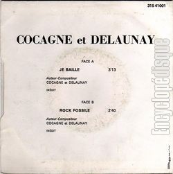 [Pochette de Je baille (COCAGNE et DELAUNAY) - verso]