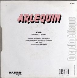 [Pochette de Soleil (ARLEQUIN (3)) - verso]