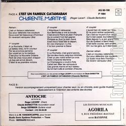 [Pochette de L’est un fameux catamaran (ANTIOCHE) - verso]