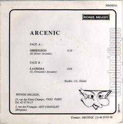 [Pochette de Obsession (ARCENIC) - verso]