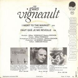 [Pochette de I went to the market (Gilles VIGNEAULT) - verso]