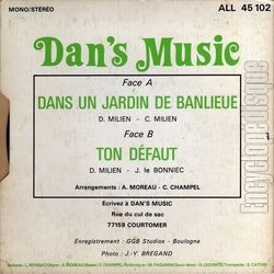 [Pochette de Dans un jardin de banlieue (DAN’S MUSIC) - verso]