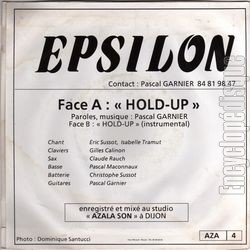 [Pochette de Hold-up (EPSILON) - verso]