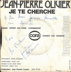 [Pochette de Dfends l’amour (Jean-Pierre OLIVIER) - verso]