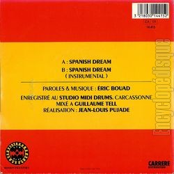 [Pochette de Spanish dream (MORGAN (3)) - verso]