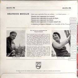 [Pochette de Batrice Moulin chante pour apprendre Paris (Batrice MOULIN) - verso]