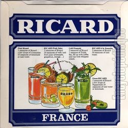 [Pochette de Ricard (PUBLICIT) - verso]