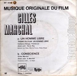 [Pochette de Un homme libre (Gilles MARCHAL) - verso]