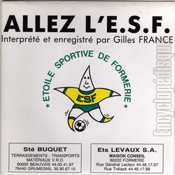 [Pochette de Allez l’E.S.F. (toile Sportive de Formerie) (Gilles FRANCE)]