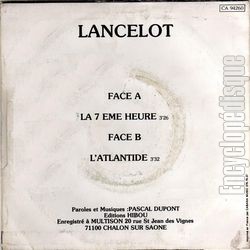 [Pochette de La 7me heure (LANCELOT) - verso]