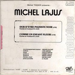 [Pochette de Dur d’tre un pianiste noir (Michel LAJUS) - verso]