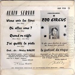 [Pochette de Viens voir les lions (Alain SERVAN) - verso]