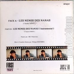 [Pochette de Les nns des nanas (NANDO) - verso]