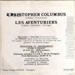 [Pochette de Christopher Colombus (Les PIRENS) - verso]