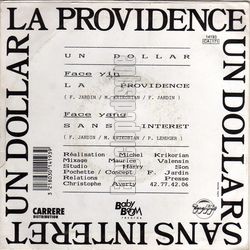 [Pochette de La providence (UN DOLLAR) - verso]