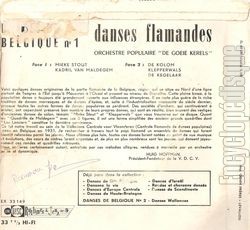 [Pochette de Danses de Belgique N1 (DOCUMENT) - verso]