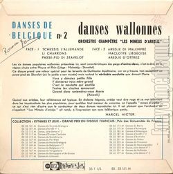 [Pochette de Danses de Belgique N2 (DOCUMENT) - verso]