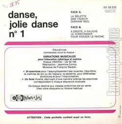 [Pochette de Danse, Jolie Danse N1 (DOCUMENT) - verso]