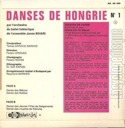 [Pochette de Danses de Hongrie N1 (DOCUMENT) - verso]