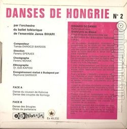 [Pochette de Danses d’Hongrie N2 (DOCUMENT) - verso]