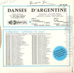 [Pochette de Danses d’Argentine (DOCUMENT) - verso]