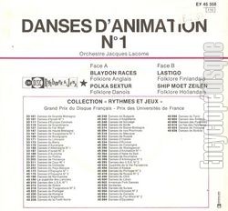 [Pochette de Danses d’Animation N1 (DOCUMENT) - verso]