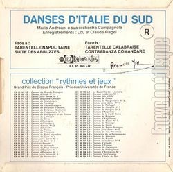 [Pochette de Danses d’Italie du Sud (DOCUMENT) - verso]