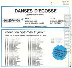 [Pochette de Danses d’Ecosse N1 (DOCUMENT) - verso]