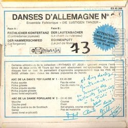 [Pochette de Danses d’Allemagne N2 (DOCUMENT) - verso]