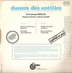 [Pochette de Danse des Antilles (DOCUMENT) - verso]