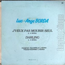 [Pochette de J’veux pas mourir seul (Luc-Ange BORDA) - verso]