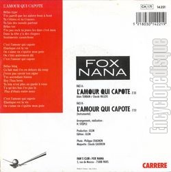 [Pochette de L’amour qui capote (FOX NANA) - verso]