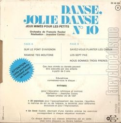 [Pochette de Danse, Jolie Danse N10 (DOCUMENT) - verso]