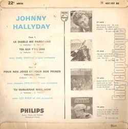 [Pochette de Le diable me pardonne (Johnny HALLYDAY) - verso]