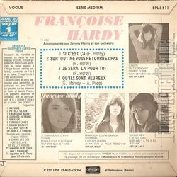 [Pochette de Si c’est a (Franoise HARDY) - verso]