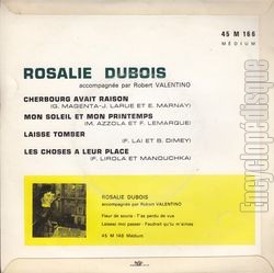 [Pochette de Cherbourg avait raison (Rosalie DUBOIS) - verso]