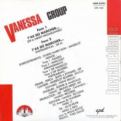 [Pochette de T’as d marcher… (VANESSA GROUP) - verso]