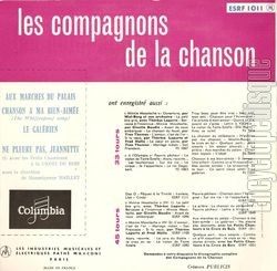 [Pochette de Aux marches du palais (Les COMPAGNONS DE LA CHANSON) - verso]