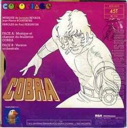 [Pochette de Cobra (bande originale du feuilleton tlvis) (T.V. (Tlvision)) - verso]