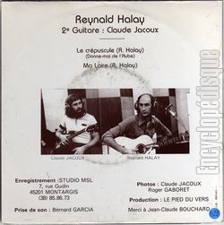 [Pochette de Le crpuscule (Reynald HALAY et Claude JACOUX) - verso]