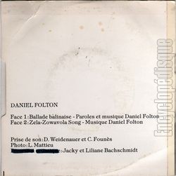 [Pochette de Ballade balinaise (Daniel FOLTON) - verso]