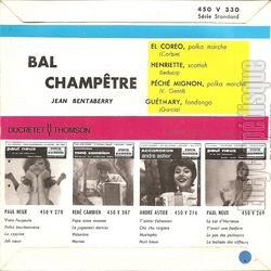 [Pochette de Bal champtre (Jean BENTABERRY) - verso]