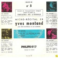 [Pochette de Il fait des… (Yves MONTAND) - verso]