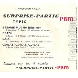 [Pochette de Surprise-partie PBM n 3 (COMPILATION) - verso]