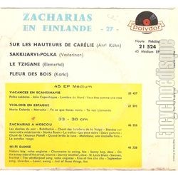 [Pochette de Zacharias en finlande (27) (Helmut ZACHARIAS) - verso]