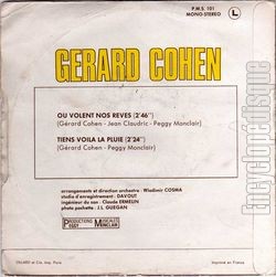 [Pochette de O volent nos rves ? (Grard COHEN) - verso]