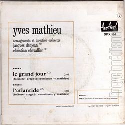 [Pochette de Le grand jour (Yves MATHIEU) - verso]