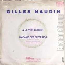 [Pochette de  la voir bouger (Gilles NAUDIN) - verso]