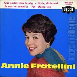 [Pochette de Que voulez-vous de plus (Annie FRATELLINI)]